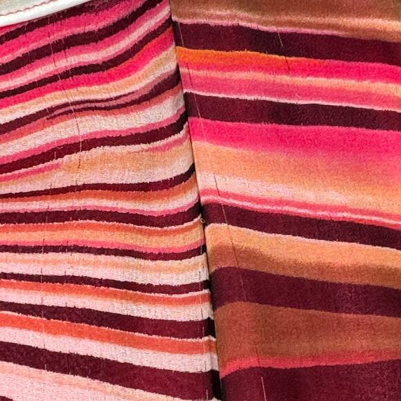 Coldwater Creek 100% Silk Flowy Wrap Bodice Empire Maxi Dress Glam Pink Women 8 - Picture 8 of 10